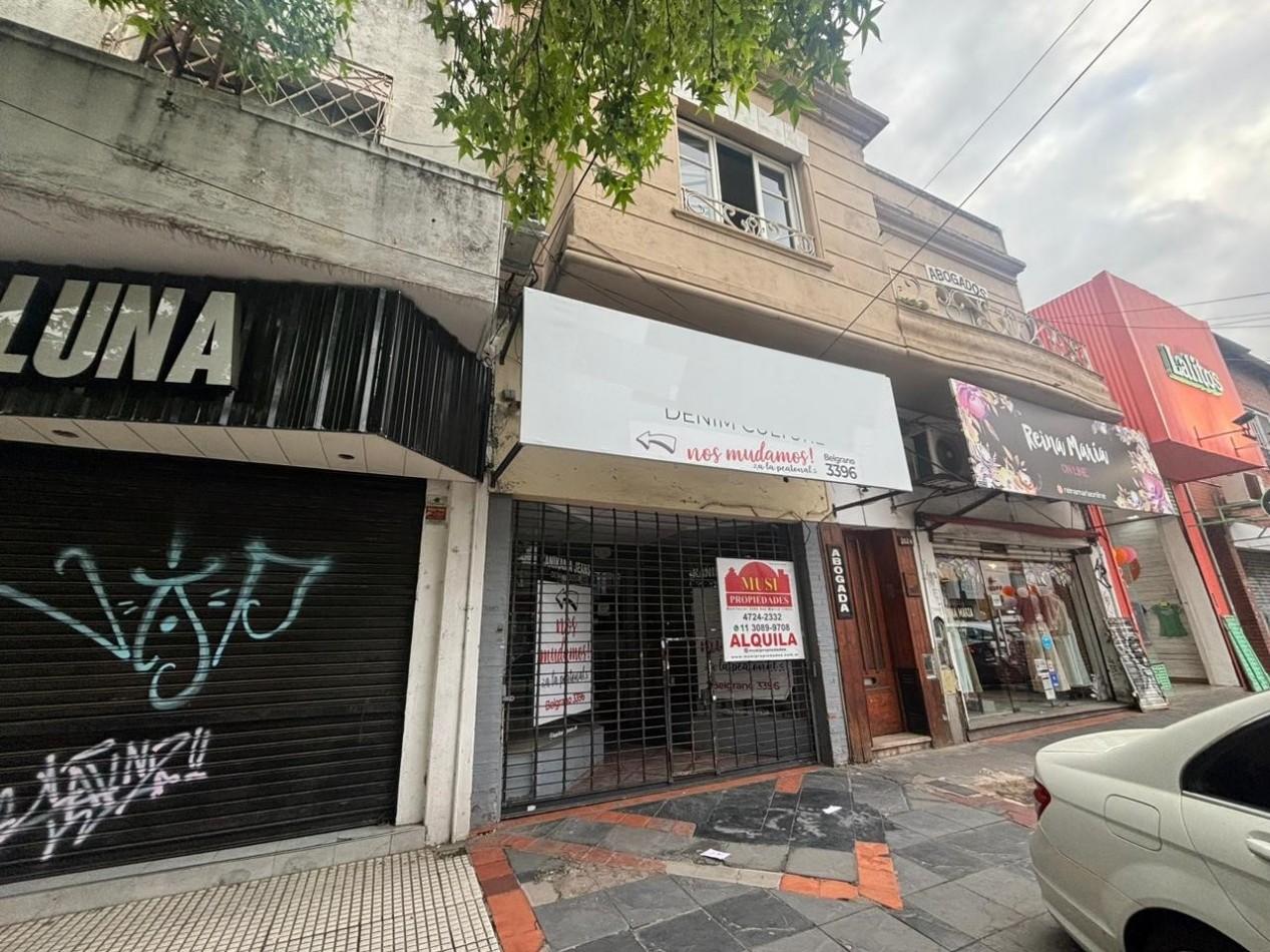 Excelente local comercial en alquiler a metros peatonal Belgrano - CENTRO DE SAN MARTIN